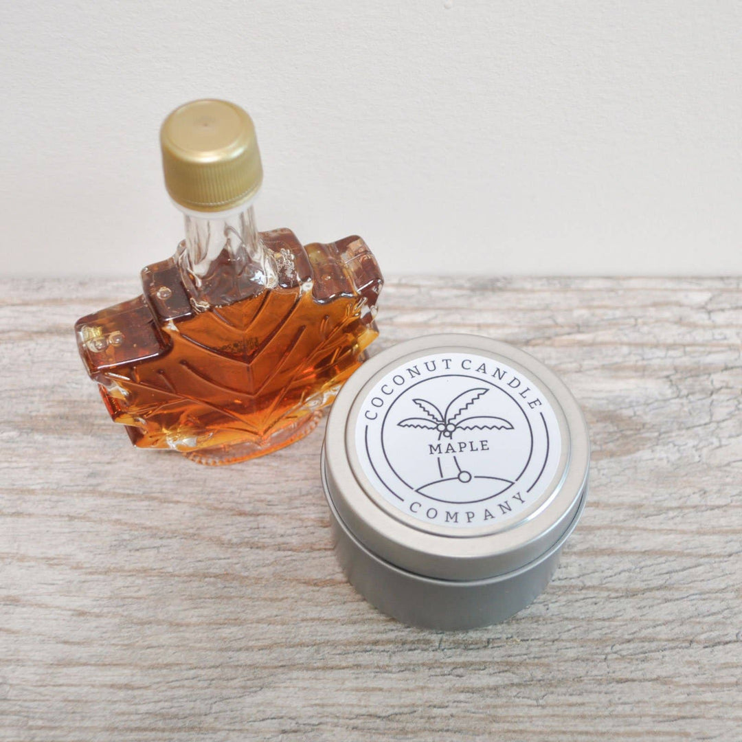Maple Scented Coconut Wax Jar Candle: 6oz Glass Jar