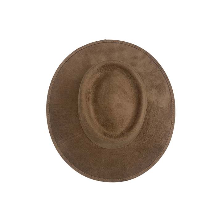 Vegan Suede Crown Top Hats: Mocha