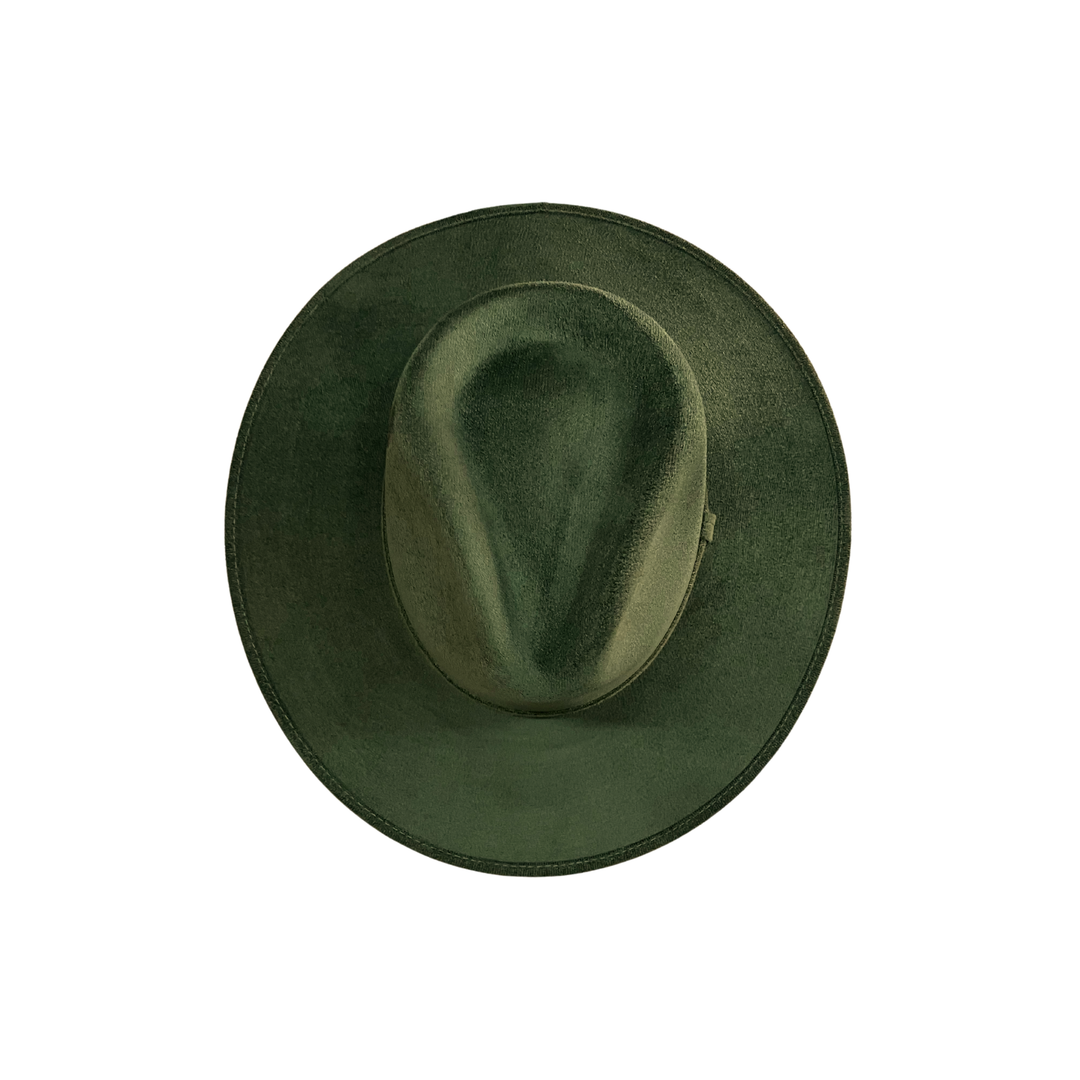 Vegan Suede Rancher Hat: Mocha