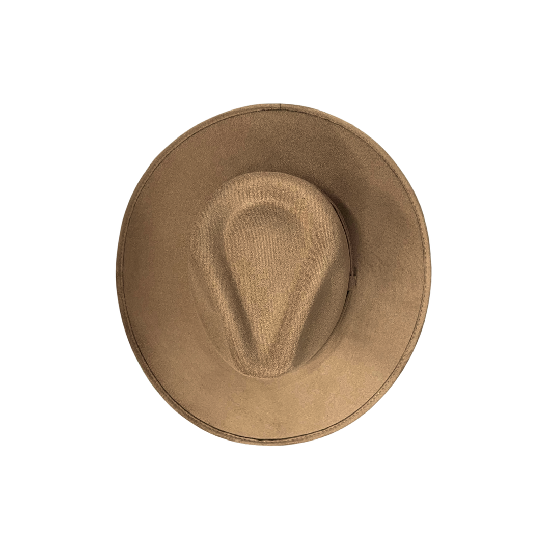 Vegan Suede Rancher Hat: Mocha