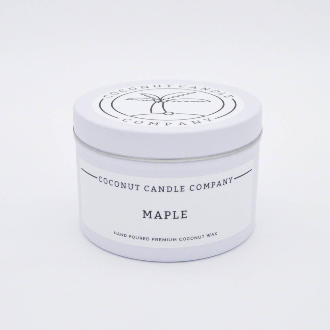 Maple Scented Coconut Wax Jar Candle: 6oz Glass Jar