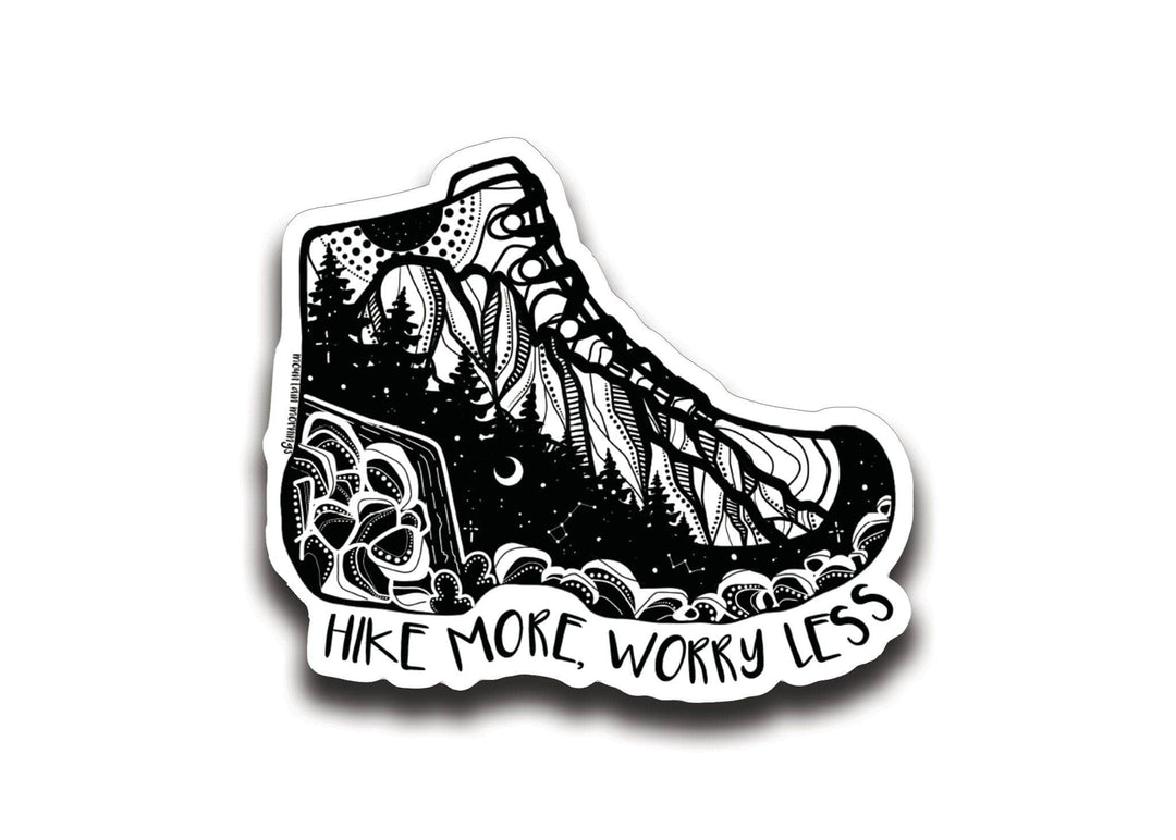 Hike More, Worry Less Sticker