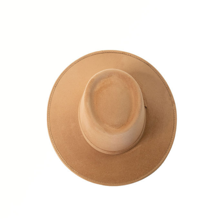 Vegan Suede Crown Top Hats: Nude