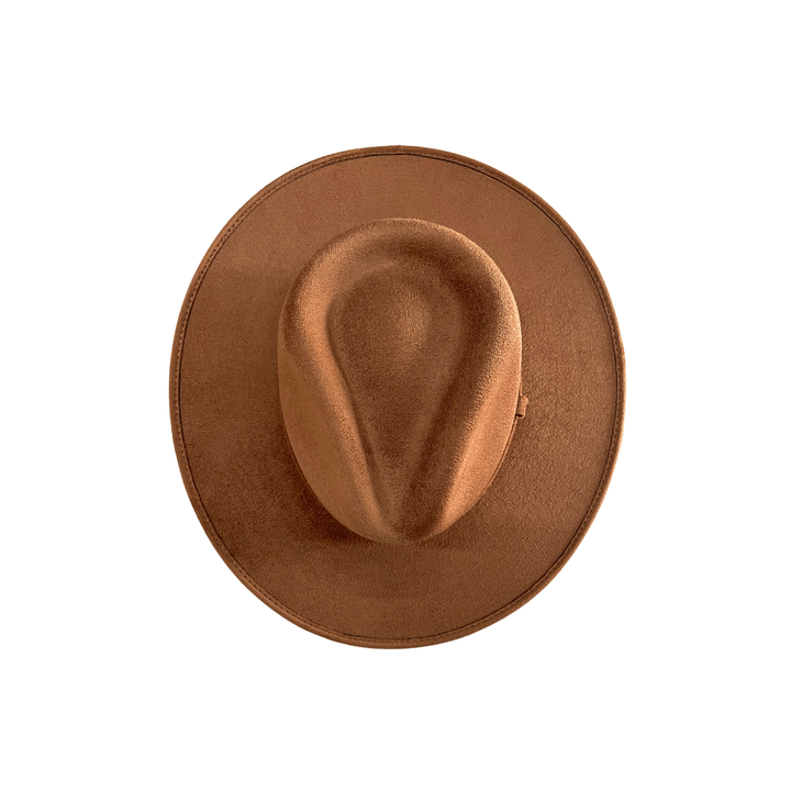 Vegan Suede Rancher Hat: Mocha