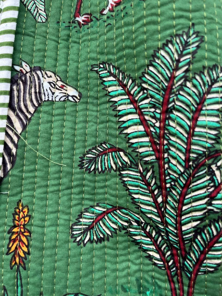 Animal Printed Cotton Quilted Jhola Bag Women Shopping Bags