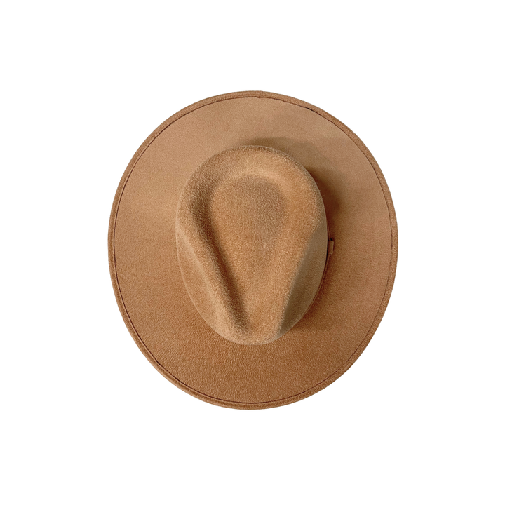 Vegan Suede Rancher Hat: Nude