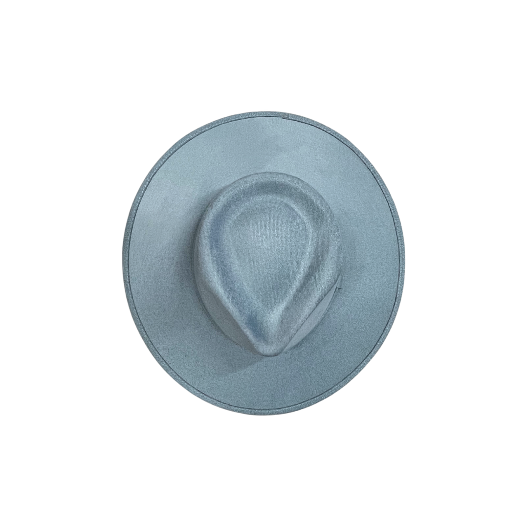 Vegan Suede Tear Drop Hat: Taupe