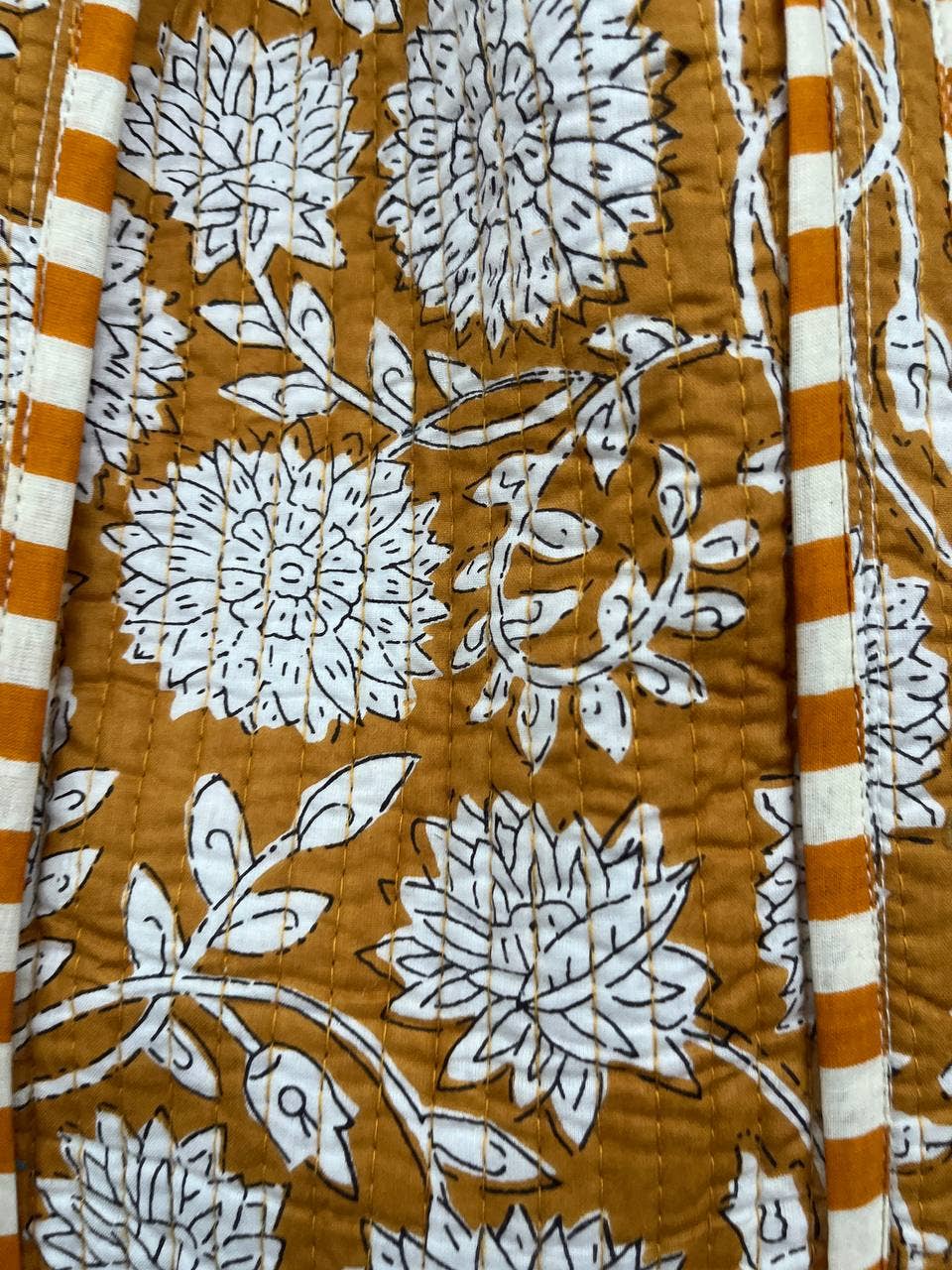 Colorful Travel Bag Floral Hand Block Printed Beautiful Bags