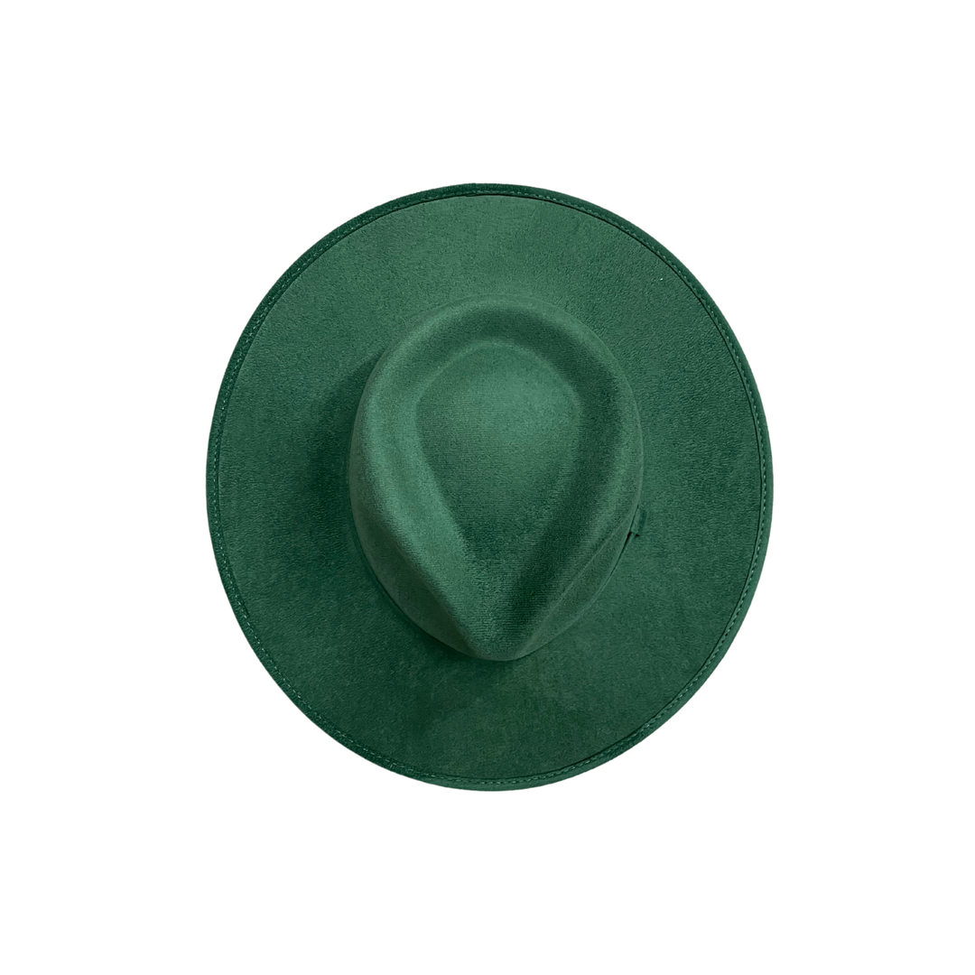 Vegan Suede Tear Drop Hat: Taupe