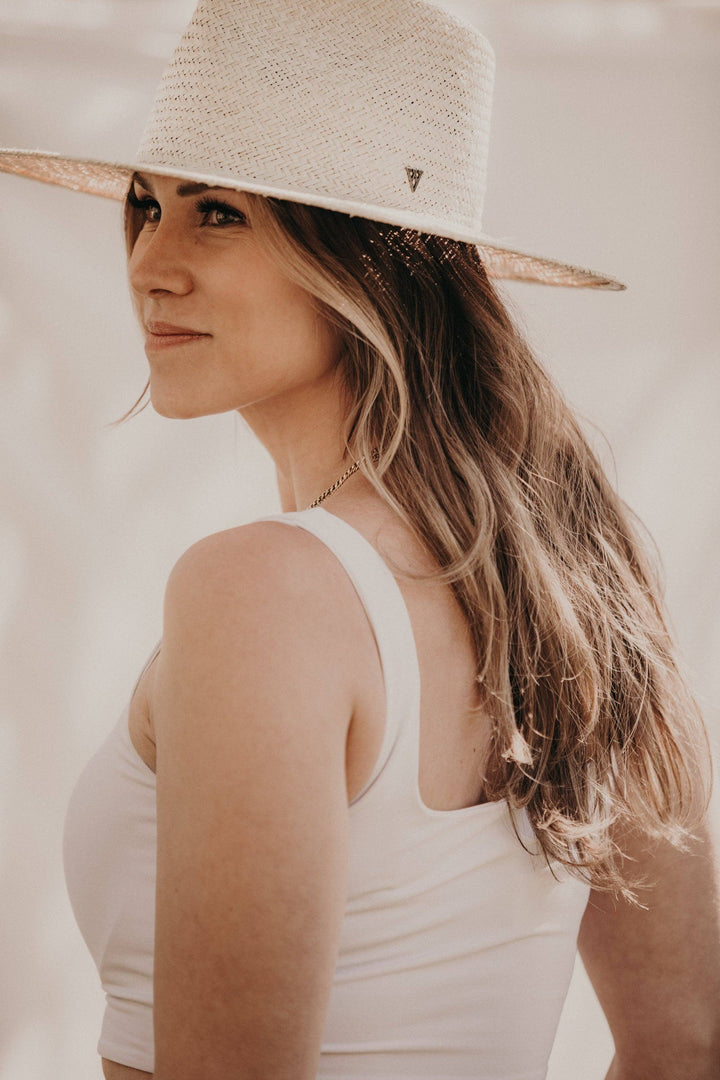 Sienna | Palm Straw Fedora Hat: M/L