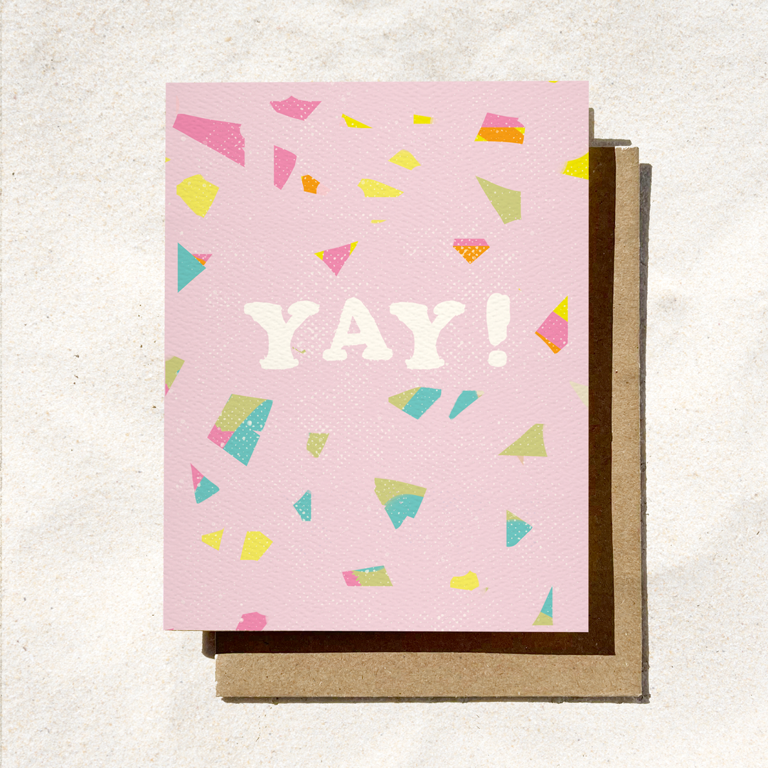 Yay Congratulations Card | Pink Confetti Congrats Card