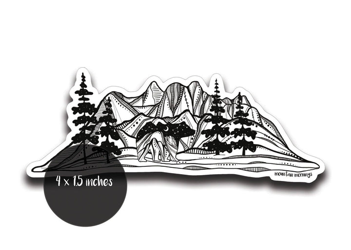 Bear and Mountain Sticker