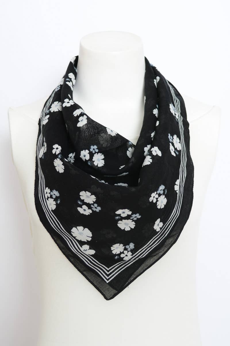 Floral Lightweight Bandana - Online Sales Favorite 🖥️: Coral