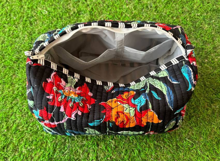 Colorful Floral Printed Bag Quilted Cotton Makeup Women Bags