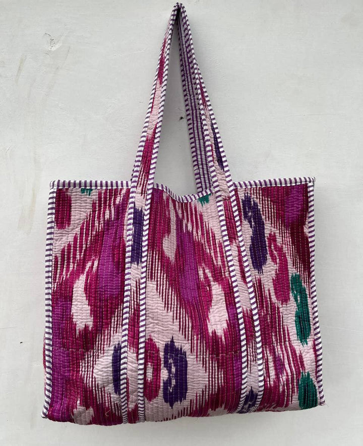 Ikat Print Hippie Bag Weekend Bag Cotton Quilted Carry Bags