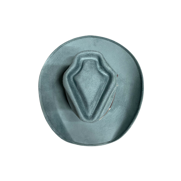 Unisex Vegan Suede Western Arrowhead Cowboy Hat: Taupe