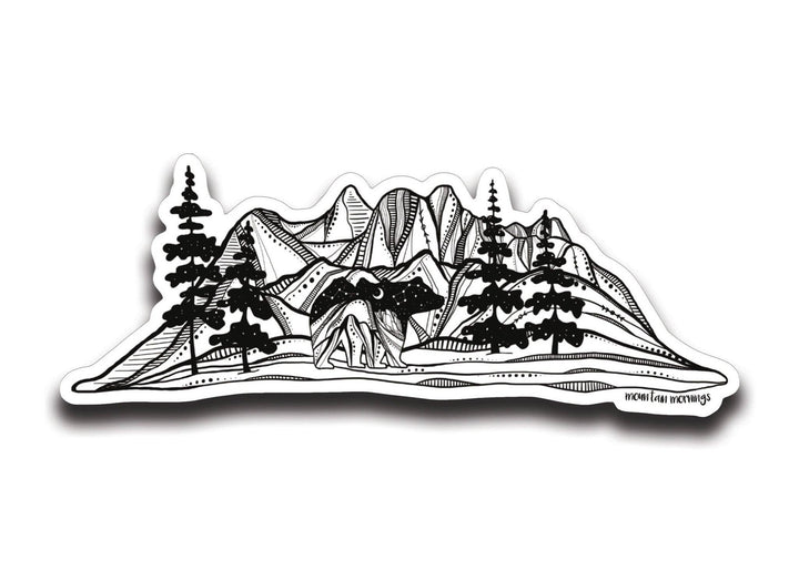 Bear and Mountain Sticker