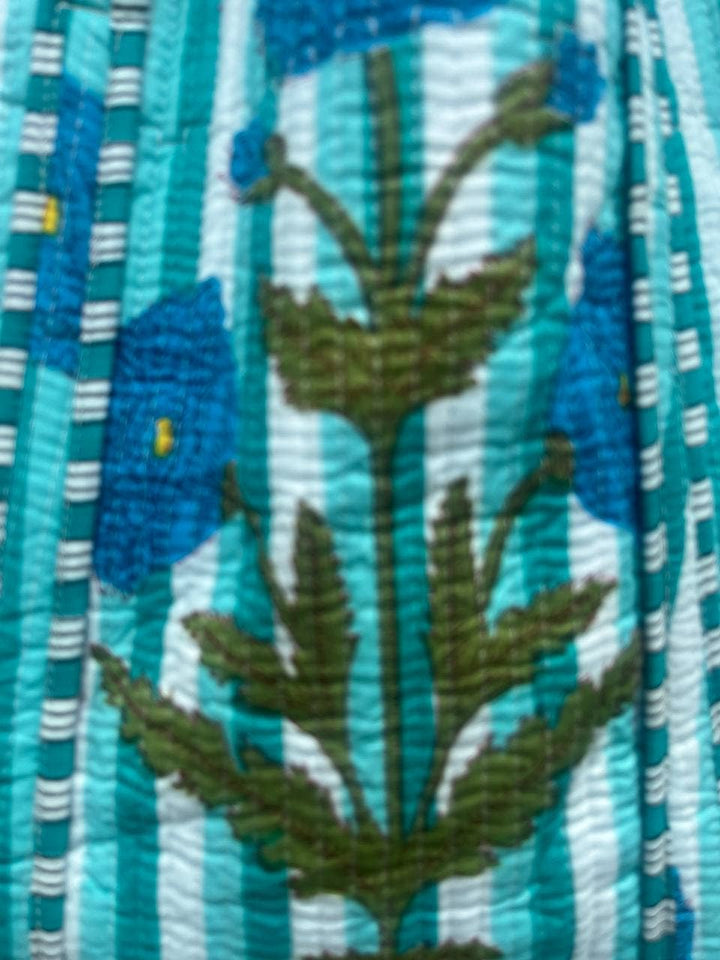 Bridal Shoulder Cotton Bags Floral Printed Quilted Shopping