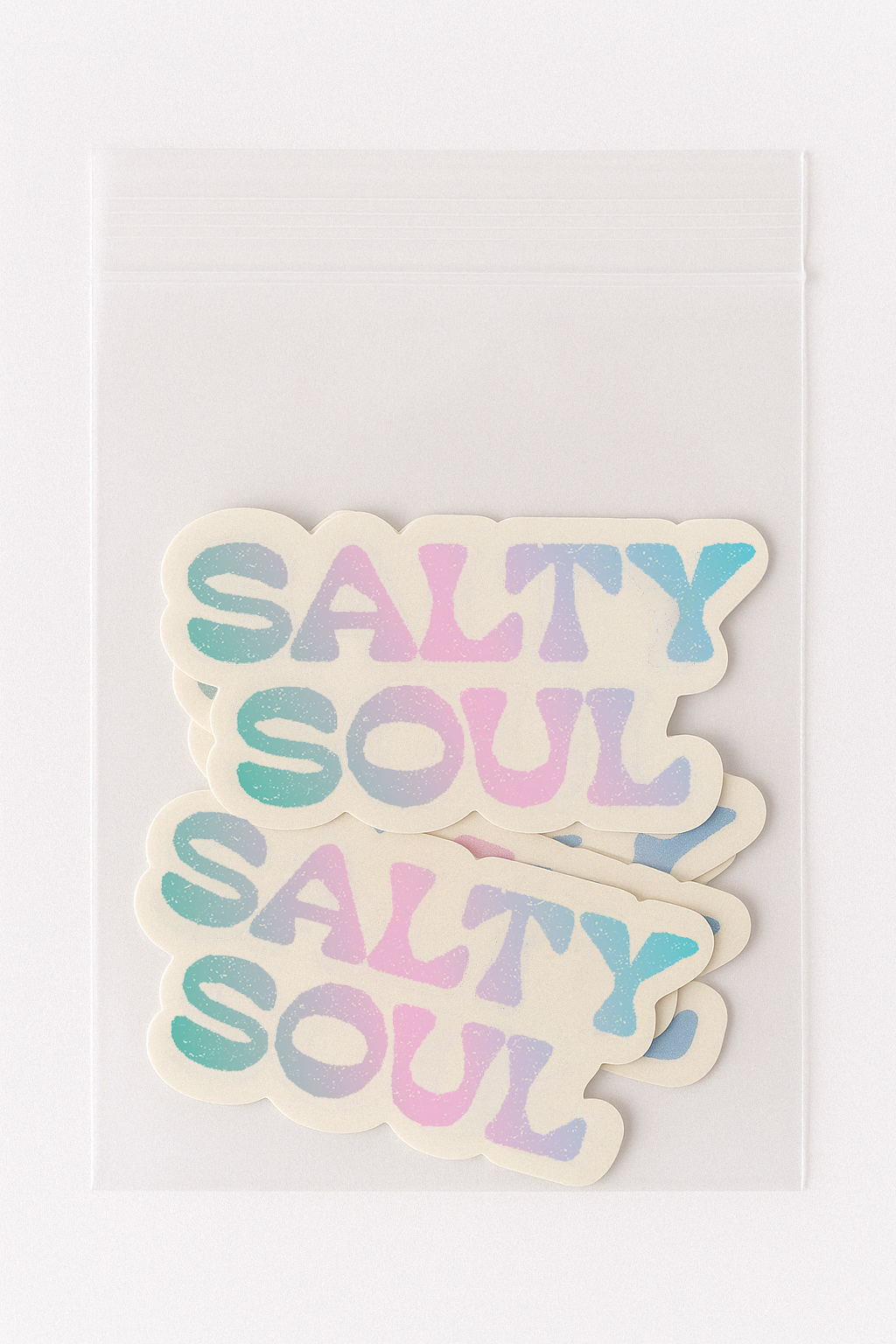 Salty Soul Sticker | Pastel Coastal Aesthetic Vinyl 3.5"