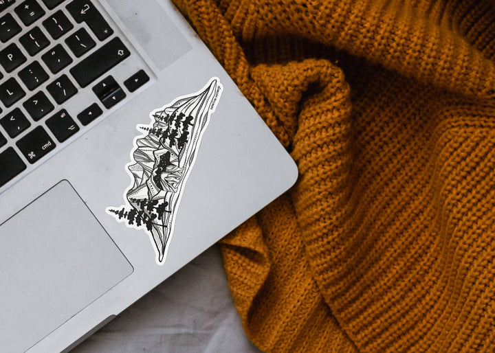 Bear and Mountain Sticker