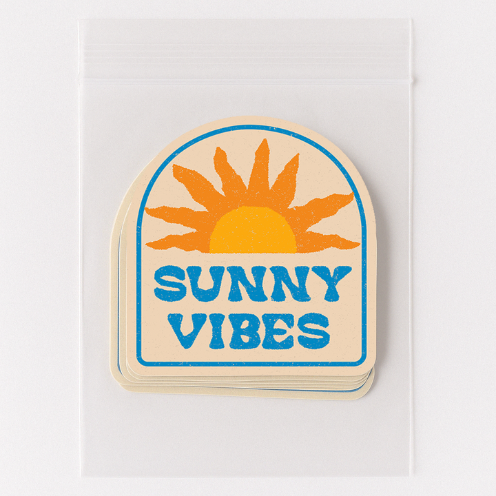 Sunny Vibes | California Sunshine Beach Fun Sticker 2.75"