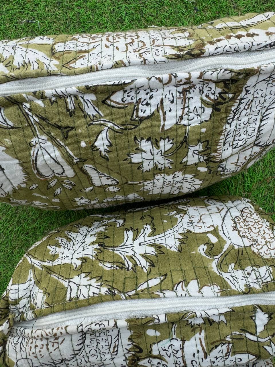 Amanda Printed Quilted Bag Cotton Bag Make-Up Bag Travel Bag