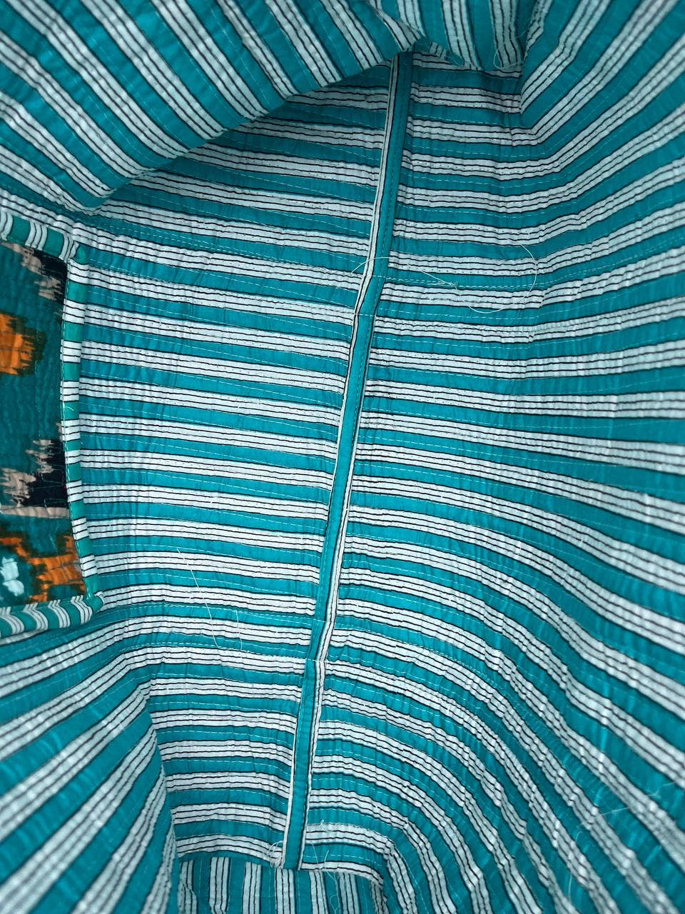 Ikat Print Tote Bags Indian Cotton Quilted Large Travel Bags