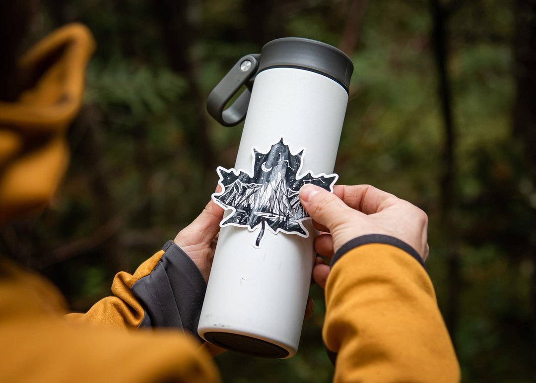 Maple Leaf Sticker Dark