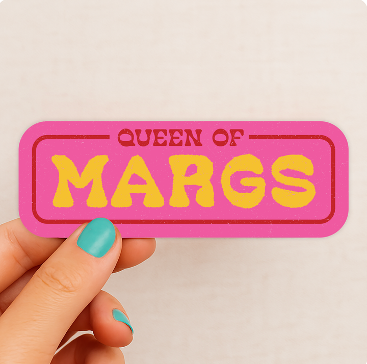 Queen of Margs Sticker | Summer Cocktail Gift Decal 3.5"