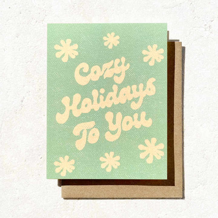Cozy Holidays Card | Snowflake Card | Christmas Cards