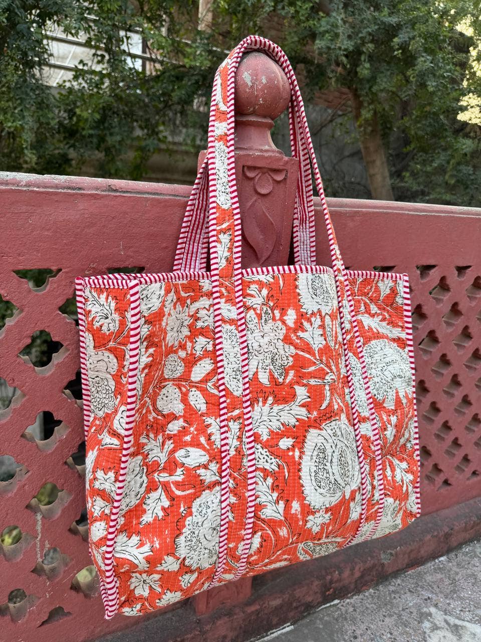 Amanda Printed Bag Shoulder Bag Quilted Cotton Bag Girls Bag