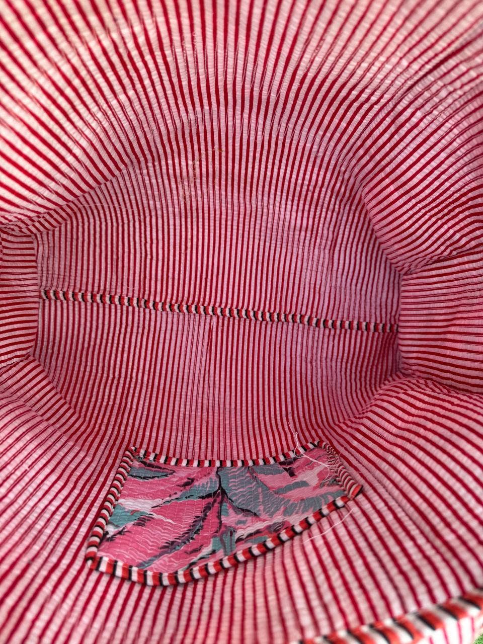 Leaf Printed Bag Quilted Bag Cotton Bag Beach Bag Makeup Bag