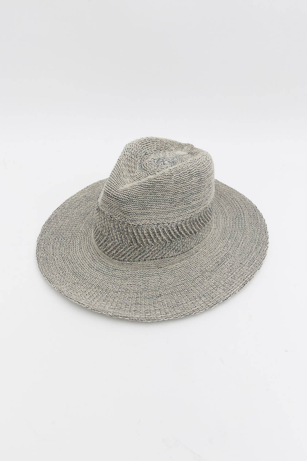 Pinched Front Wide Brim Western Style Hat: Natural
