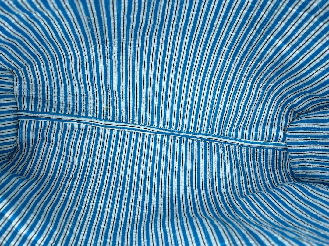 Handprinted Reversible Large Multicolor Cotton Quilted Bags