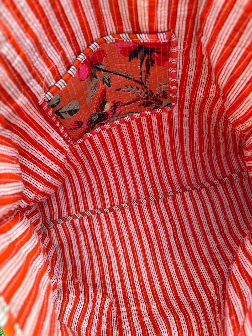 Bird Printed Bag Cotton Quilted Bag Market Bag Shopping Bags