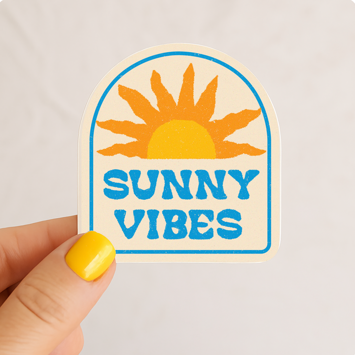 Sunny Vibes | California Sunshine Beach Fun Sticker 2.75"