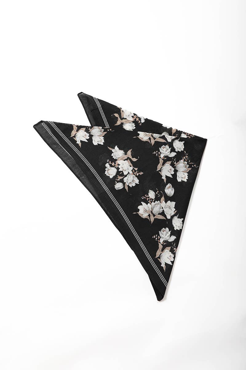 High-Quality Orchid Pattern Bandana - Ideal for All Seasons: Mauve