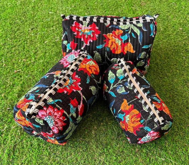 Colorful Floral Printed Bag Quilted Cotton Makeup Women Bags