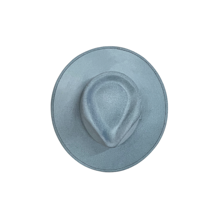 Vegan Suede Tear Drop Hat: Taupe