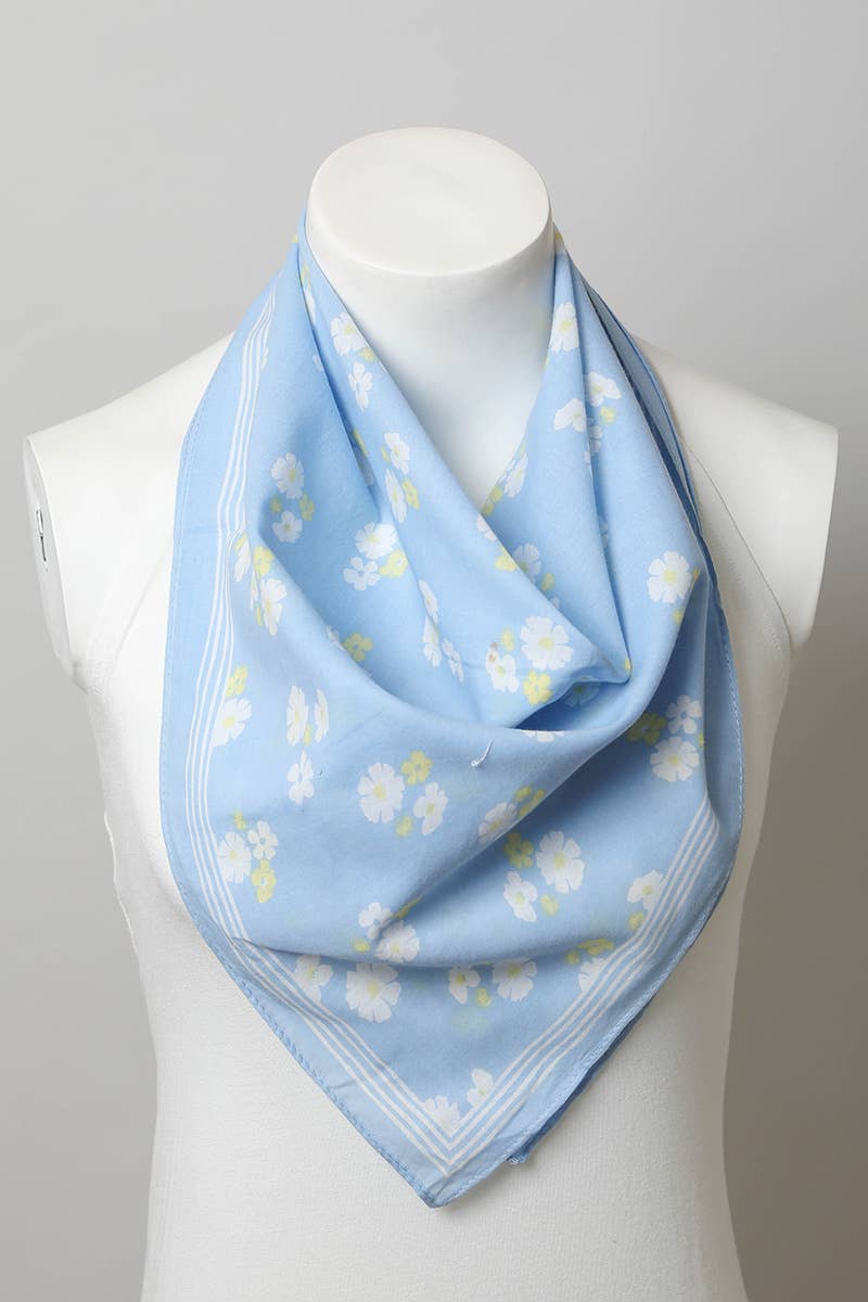 Floral Lightweight Bandana - Online Sales Favorite 🖥️: Coral
