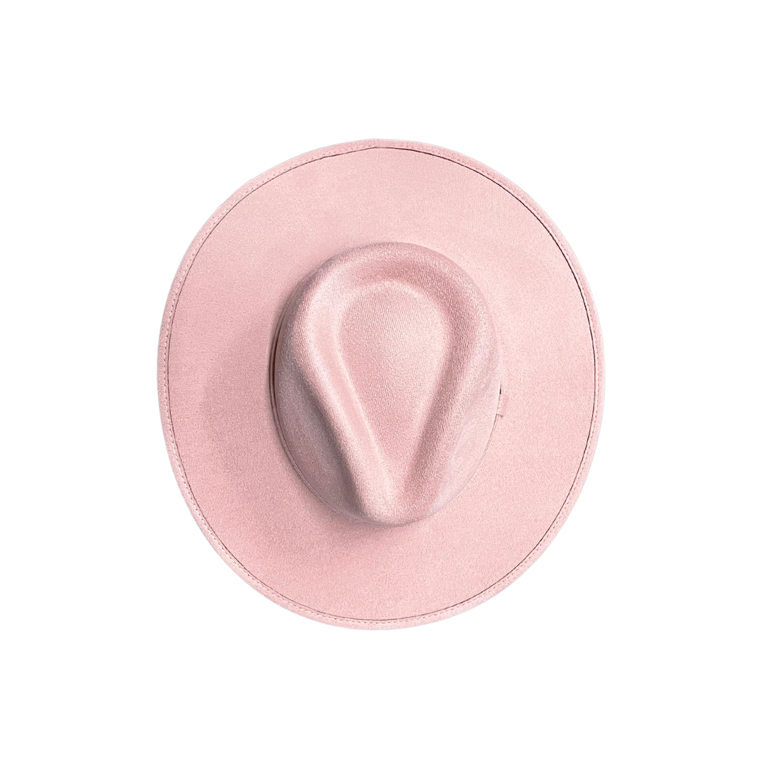 Vegan Suede Rancher Hat: Nude