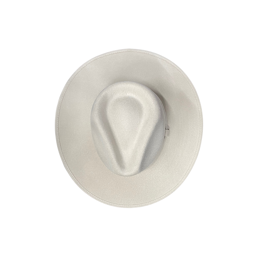 Vegan Suede Rancher Hat: Nude